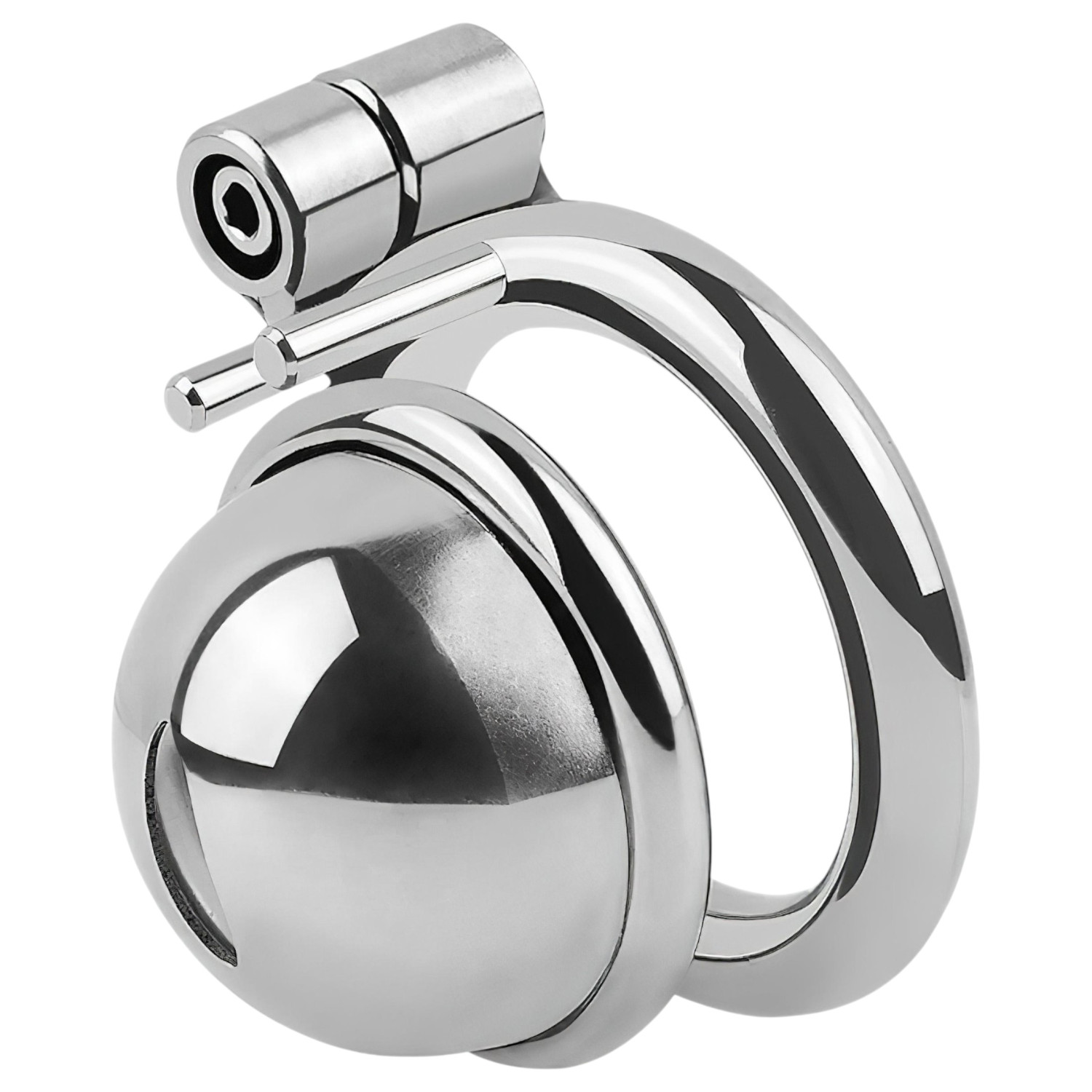 fetish collection - mini klietka na penis s 3 vymeniteľnými krúžkami na miešok (strieborná)