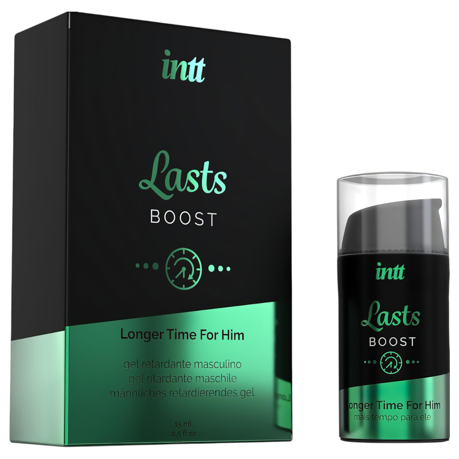 intt Lasts Boost - sprej na oddialenie ejakulácie a zlepšenie erekcie (15 ml)
