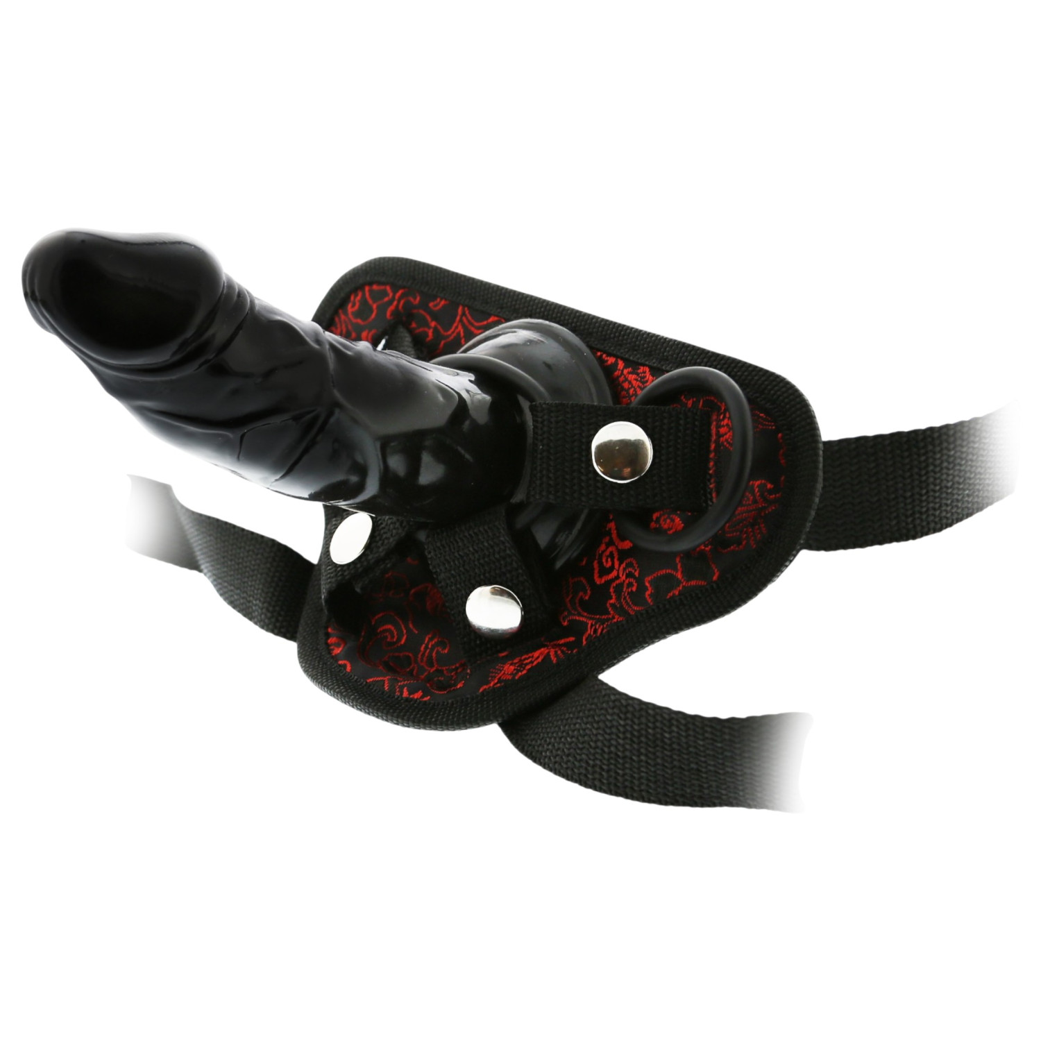 Dreamtoys Blaze - nasadzovacie dildo s postrojom (čierne)