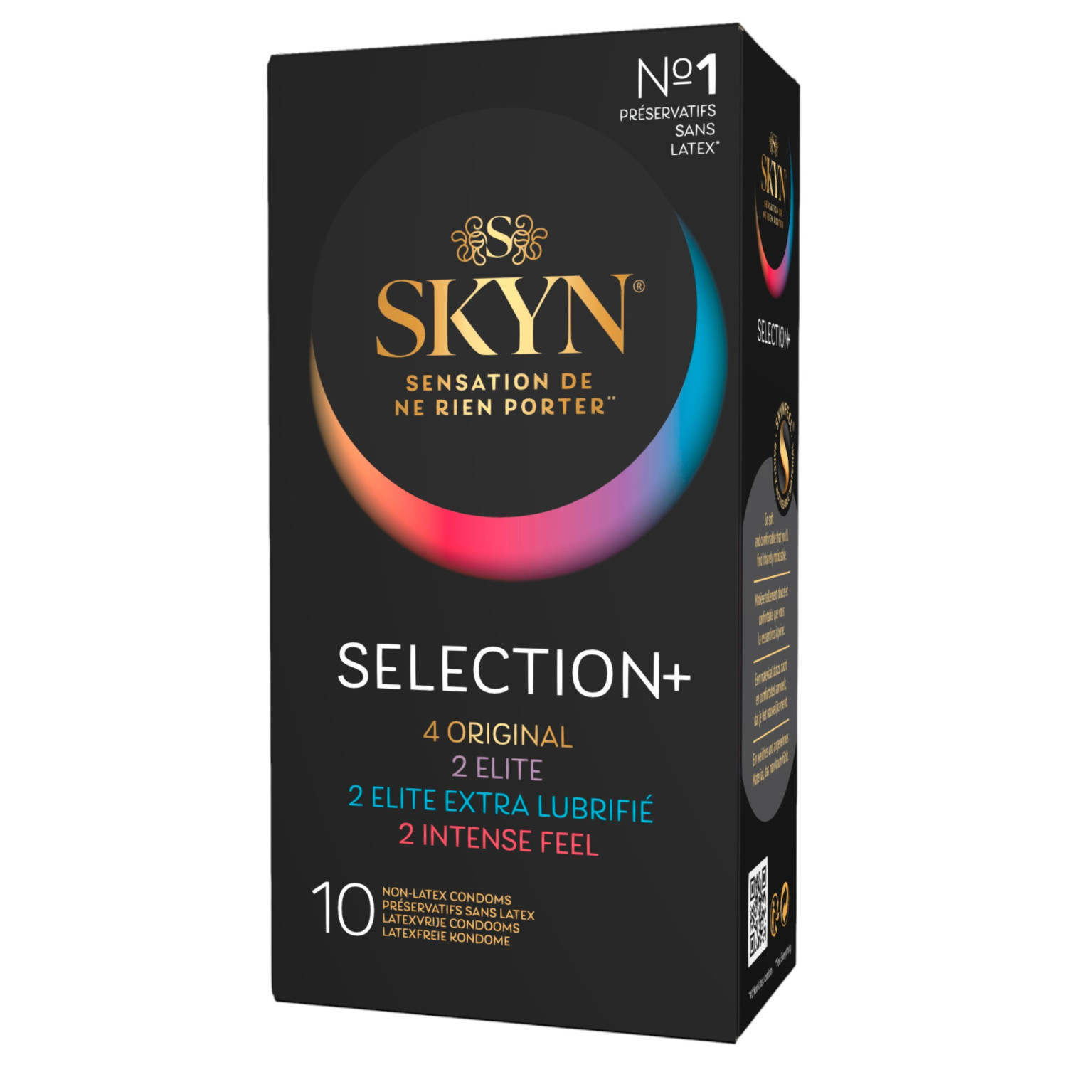 SKYN Selection+ - výber latexových bezlatexových kondómov (10 ks)