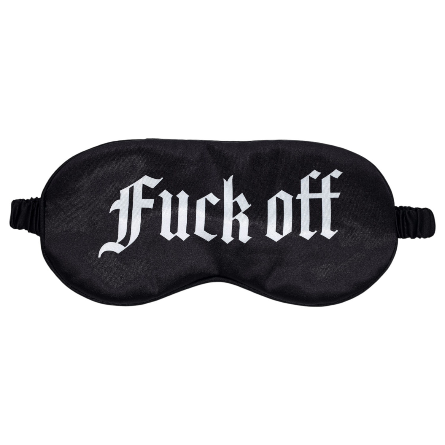 Au! - Saténová očná maska s nápisom „Fuck Off“ (čierna)
