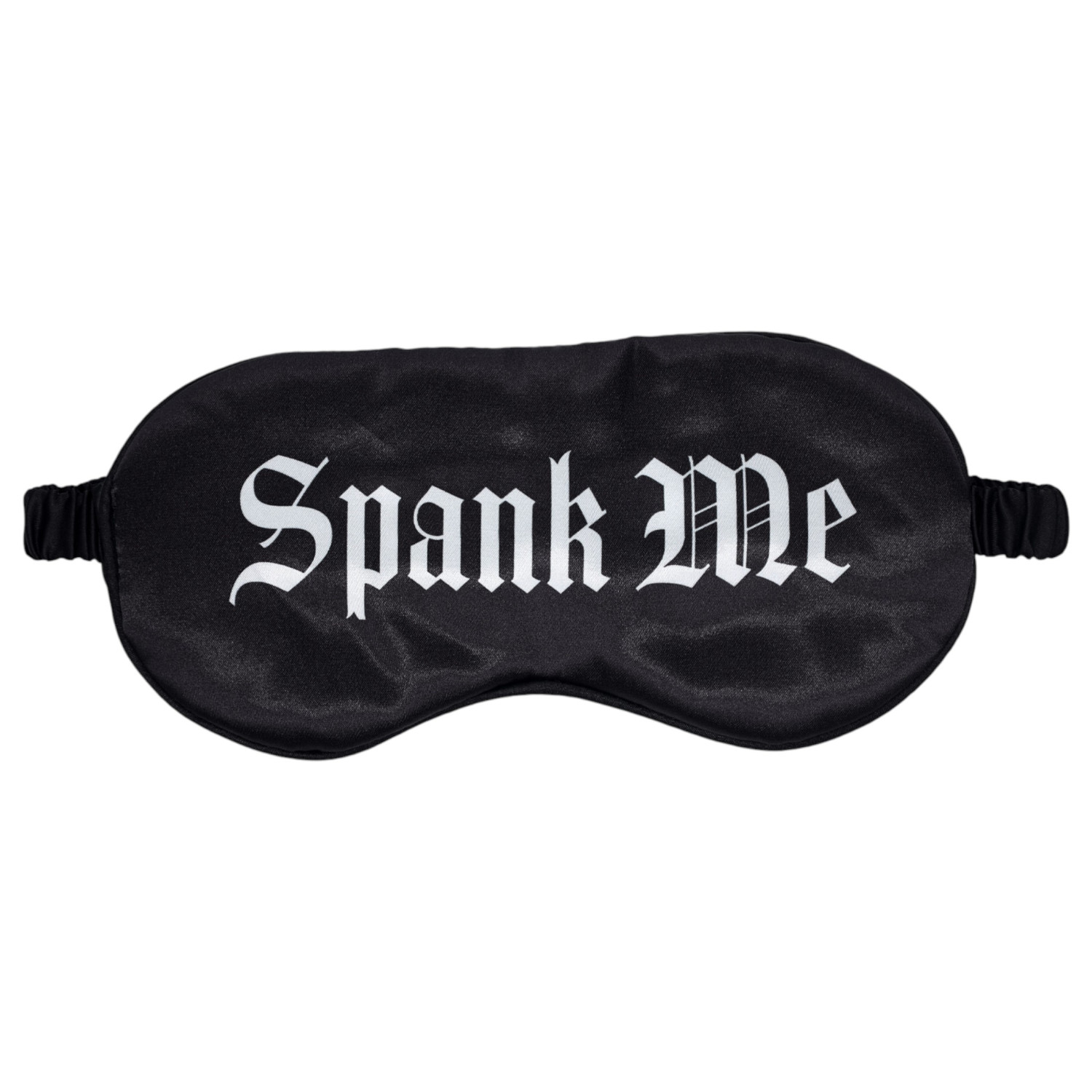 Au! - saténová očná maska s nápisom „Spank Me“ (čierna)